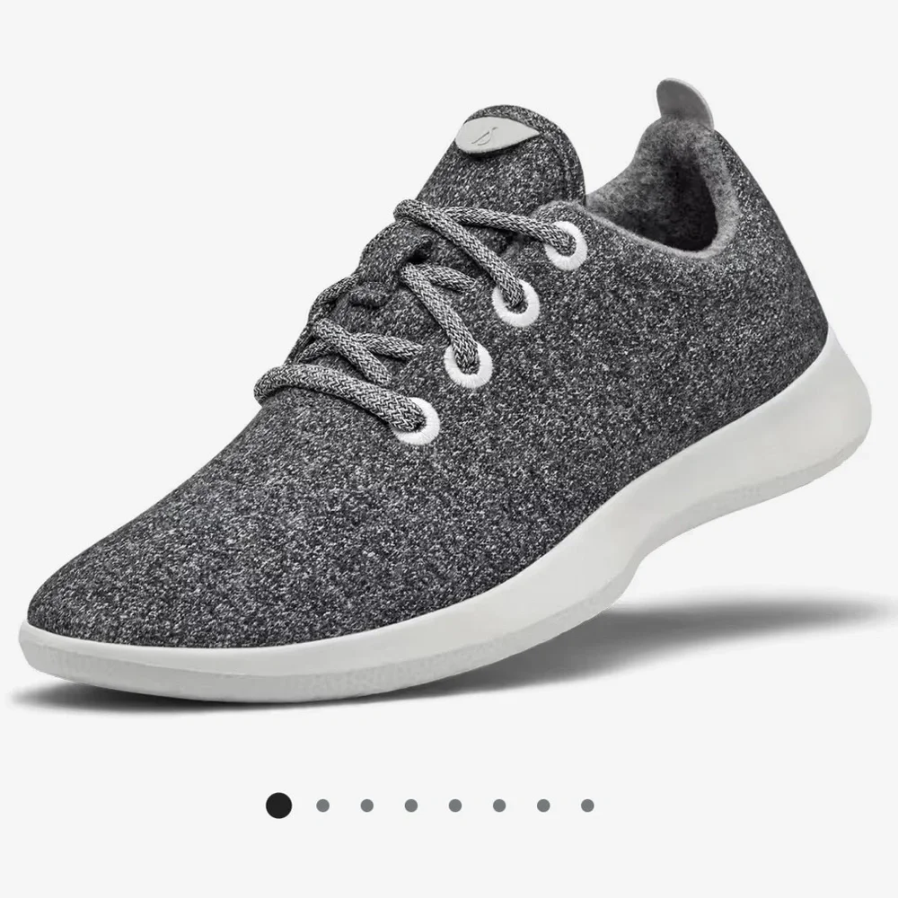 Allbirds Women's Wool Runners Natural Grey with Light Grey Sole 10